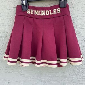 Colosseum Toddler 4T Girls Seminoles Cheer Skirt Red Pleated